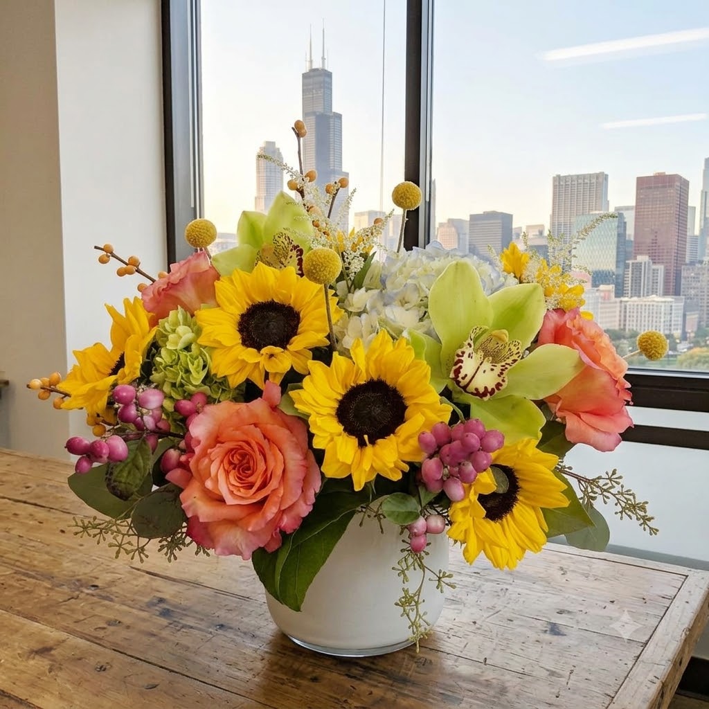 Bloom Floral Shop flower arrangement, named a best Chicago florist by Time Out