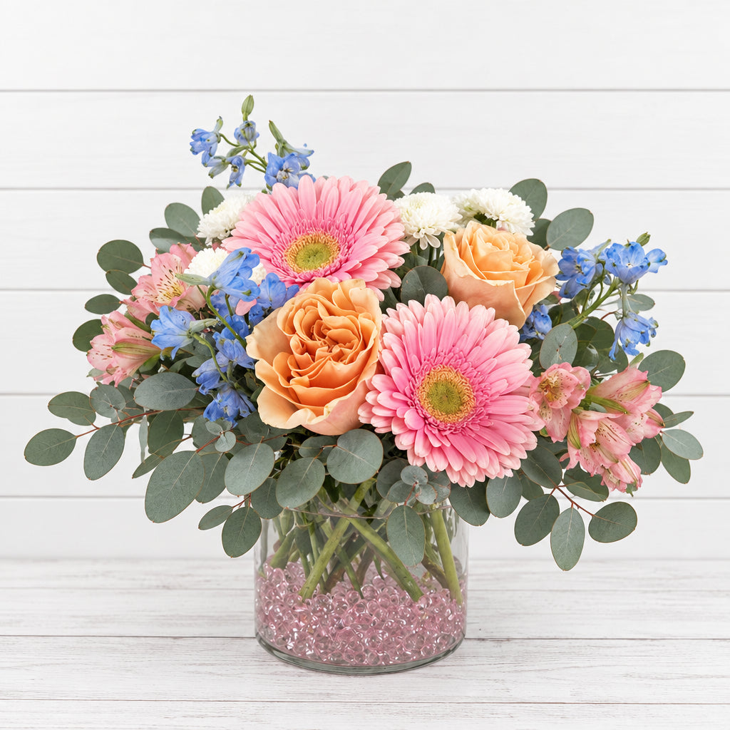 October Birthstone Birthday Arrangement Tourmaline for Birthday Delivery from Bloom Floral Shop Chicago